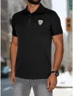 Pánská polokošile s nášivkou černá Dstreet model 21988761 - FashionStreet