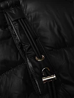 Černá dámská zimní bunda s ozdobnými kapsami model 21248253 - S'WEST Černá dámská zimní bunda s ozdobnými kapsami model 21248253 - S'WEST