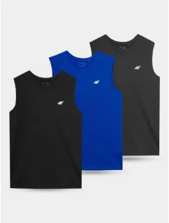 Pánske tričko bez rukávov (SET 3 tričiek) 4F 4FWSS25TSLEM288-90S pánske