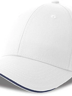 Atlantis Headwear Sport Sandwich-S 6-panelová sendvičová čiapka 33.0275 biela/námornícka modrá