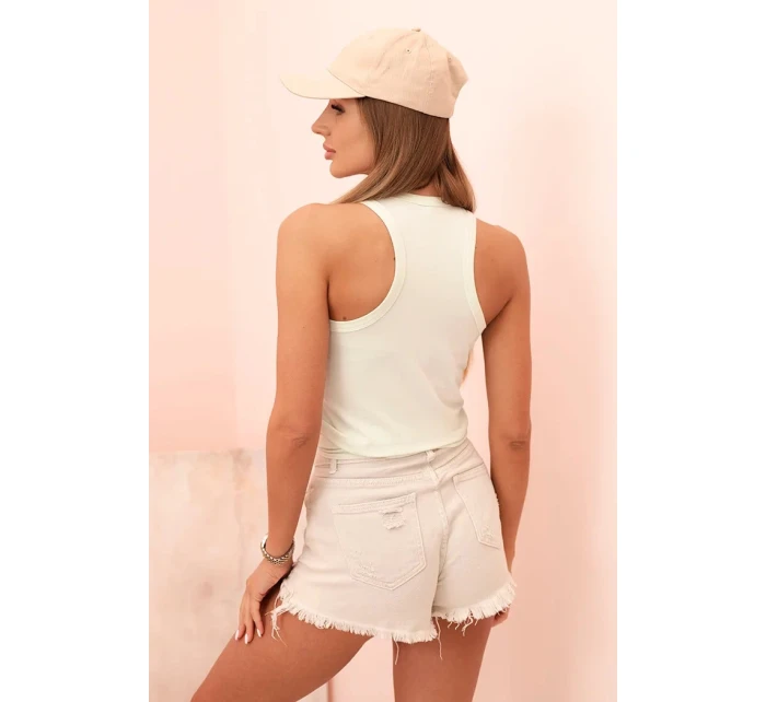 Dámske bavlnené tielko s okrúhlym výstrihom Apple