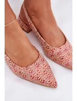 Plecione Sandały Damskie Na Delikatnym Obcasie Multikolor Jorela Plecione Sandały Damskie Na Delikatnym Obcasie Multikolor Jorela