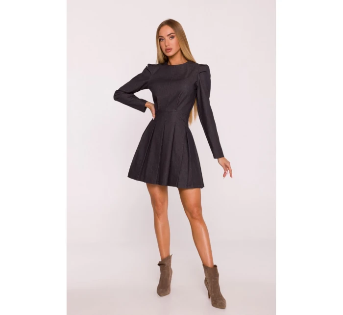 M884 Džínsové šaty - grafitové