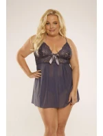 Dámská košilka + šortky model 22011562 901 Tmavě šedá - De Lafense Dámská košilka + šortky model 22011562 901 Tmavě šedá - De Lafense