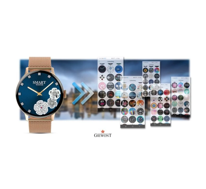 Dámské chytré hodinky Pink Gold model 21804667 - Giewont Dámské chytré hodinky Pink Gold model 21804667 - Giewont