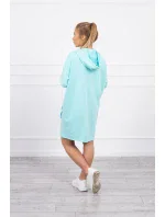 Šaty s kapucňou mätovej