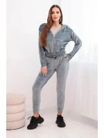 Dámska bavlnená trojdielna súprava s mikinou, topom a teplákmi ružová neónová Dámska bavlnená trojdielna súprava s mikinou, topom a teplákmi ružová neónová