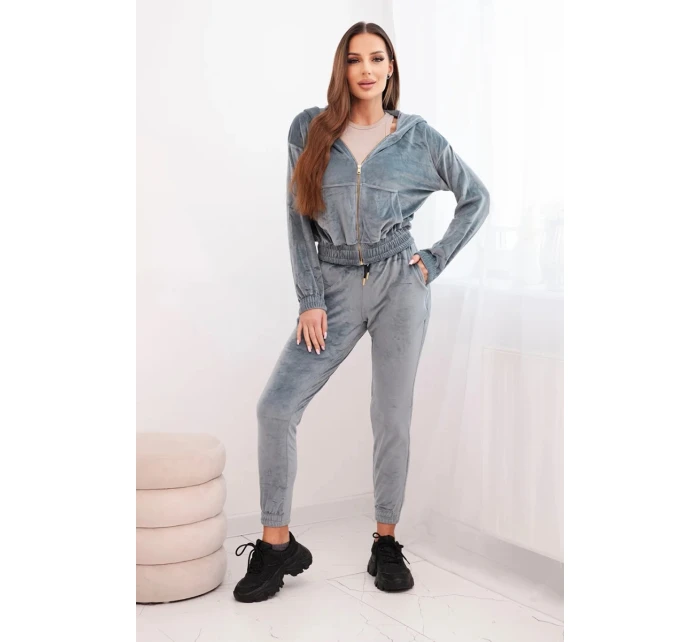 Dámska bavlnená trojdielna súprava s mikinou, topom a teplákmi ružová neónová Dámska bavlnená trojdielna súprava s mikinou, topom a teplákmi ružová neónová