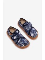 Dětské domácí boty pro na suchý zip Barefoot  tmavě modré model 22007348 - Froddo