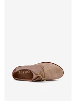 Kožené dámské elegantní šněrovací polobotky model 22136712 - Zazoo