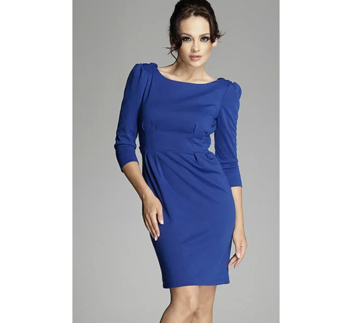 Elegantné šaty M082 modrá - Figl