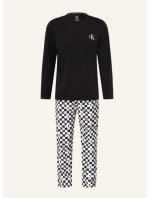 Pánske pyžamo NM2019E 6OE čierna / biela - Calvin Klein