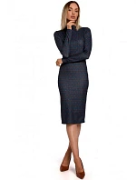 M543 Šaty s potlačou a rolákom - model 3 - MOE