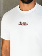 Pánské bílé tričko s potiskem Dstreet model 21973823 - FashionStreet