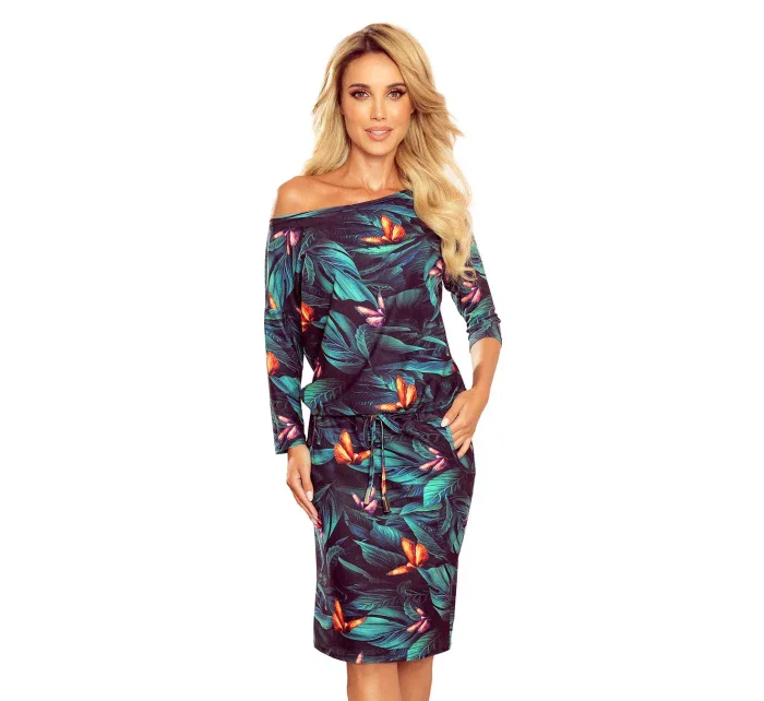 Sportovní dámské šaty se vzorem barevných a s kapsičkami model 9087890 - numoco