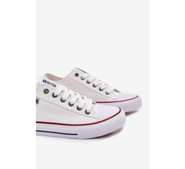Trampki Męskie Niskie Materiałowe Big Star DD174500 Białe