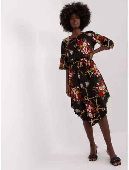 LK SK 507510 šaty.31P čierna a červená