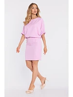 šaty s rozparkem na zádech cukrově růžové model 22040487 - Moe šaty s rozparkem na zádech cukrově růžové model 22040487 - Moe