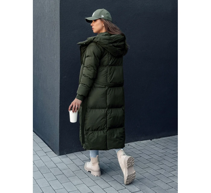 Dámský prošívaný kabát zelený Dstreet model 21978739 - FashionStreet