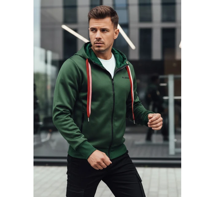 Pánská mikina s kapucí zelená Dstreet model 21982580 - FashionStreet