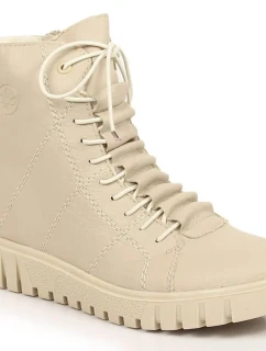 Rieker W RKR279C béžová zateplená obuv na platforme