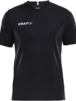 Craft Teamwear Squad Go Jersey Solid M Pánske športové tričko s výstrihom do V 82.5560 čierne