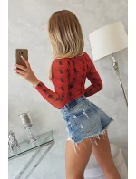 Blúzkové body v bronzovo červenej farbe