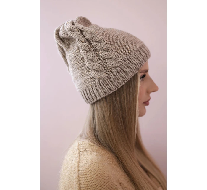 Dámska čiapka Amira K359 dark beige Dámska čiapka Amira K359 dark beige