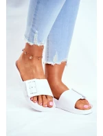 Klapki Damskie Big Star z Klamrą Białe FF274A391 Klapki Damskie Big Star z Klamrą Białe FF274A391