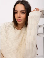 Sweter AT SW model 20218515 jasny beżowy - FPrice Sweter AT SW model 20218515 jasny beżowy - FPrice