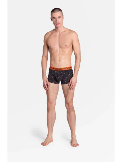 Boxerky Ozzy 38288-MLC Sada 2 ks grafitová a oranžová - Henderson