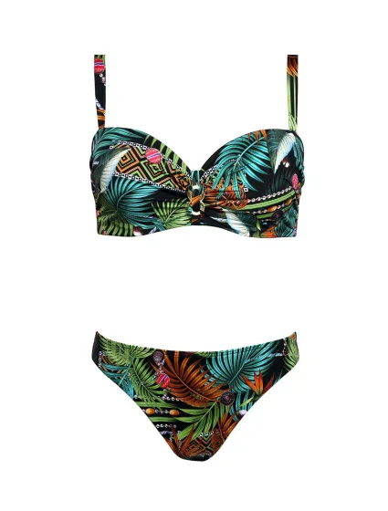 Dámske dvojdielne plavky S730TA1-1 Tahiti 1 čierne s kvetinovým vzorom - Self Dámske dvojdielne plavky S730TA1-1 Tahiti 1 čierne s kvetinovým vzorom - Self