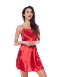 Saténová košilka Edith chemise red 3 - Anais