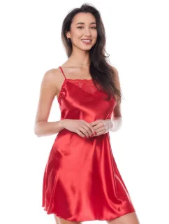 Saténová košilka Edith chemise red 3 - Anais