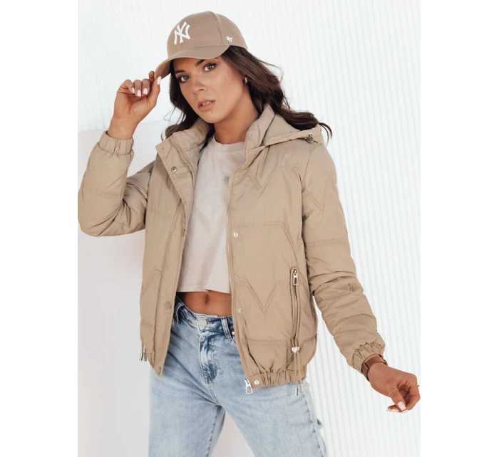 Dámská přechodná prošívaná bunda béžová Dstreet model 21973522 - FashionStreet