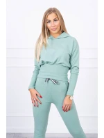 Komplet z szerokimi ściągaczami ciemny miętowy Komplet z szerokimi ściągaczami ciemny miętowy