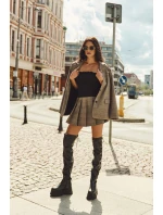 Kozaki Damskie Za Kolano Na Masywnej Platformie Czarne Erisna