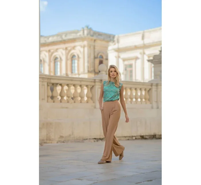 S331 Blúzka bez rukávov - béžová