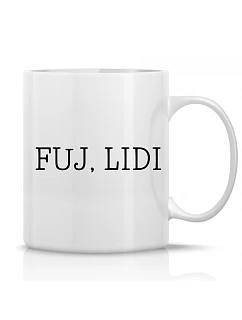 FUJ, LIDI - klasický biely keramický hrnček 300 ml