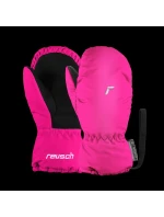 Detské nepremokavé zateplené jednoprstové lyžiarske rukavice Reusch Olly R-TEX® XT Mitten so zapínaním na suchý zips ružové (61/85/588/3350)