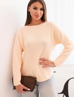 Dámský svetr z viskózy s dlouhým rukávem a kulatým výstřihem model 21734806 - K-Fashion