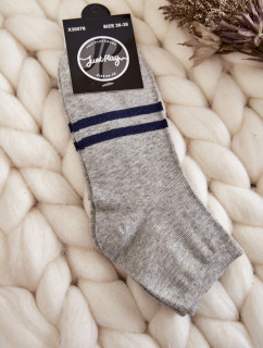 Dámske bavlnené členkové ponožky Grey