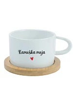 Môj priateľ - biely pohár na makrónky 200 ml