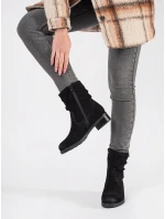 Krásné dámské  kotníčkové boty černé Obcas