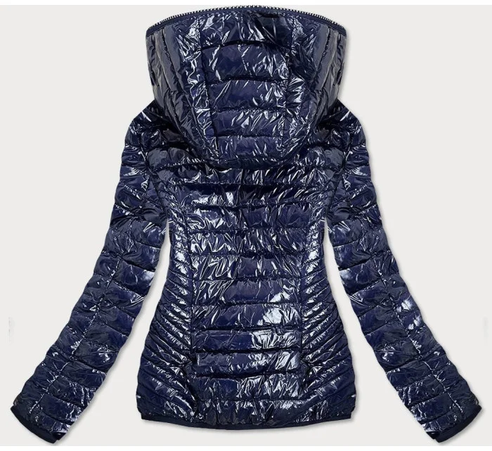 Tmavě modrá dámská bunda s kontrastní podšívkou model 16148289 - S'WEST