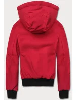Červená pánska športová bunda s kapucňou (5M3111-270)