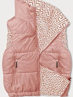 Dámske krátke tričko bez goliera ružové (16M9092-51)