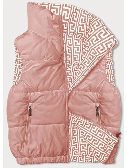 Dámske krátke tričko bez goliera ružové (16M9092-51)