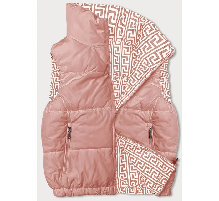 Dámske krátke tričko bez goliera ružové (16M9092-51)