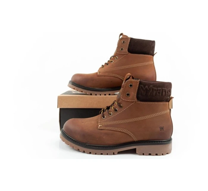 Wrangler Arch pánske sobolie topánky elegantné prírodná koža hnedá